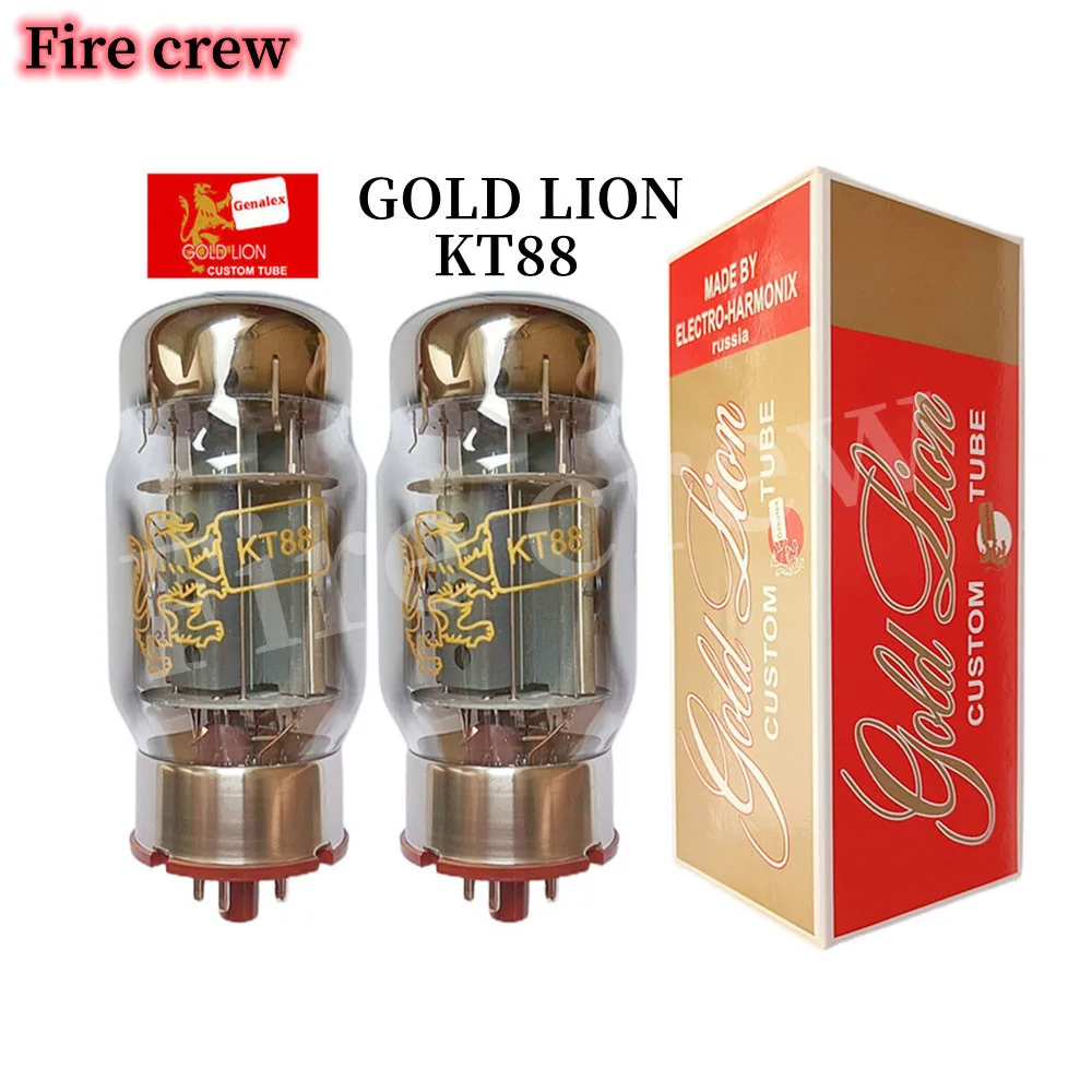 Tube KT88 GEC Gold Lion - Base Métal, Triple Getter, Plaque Noire - Testé Fort
