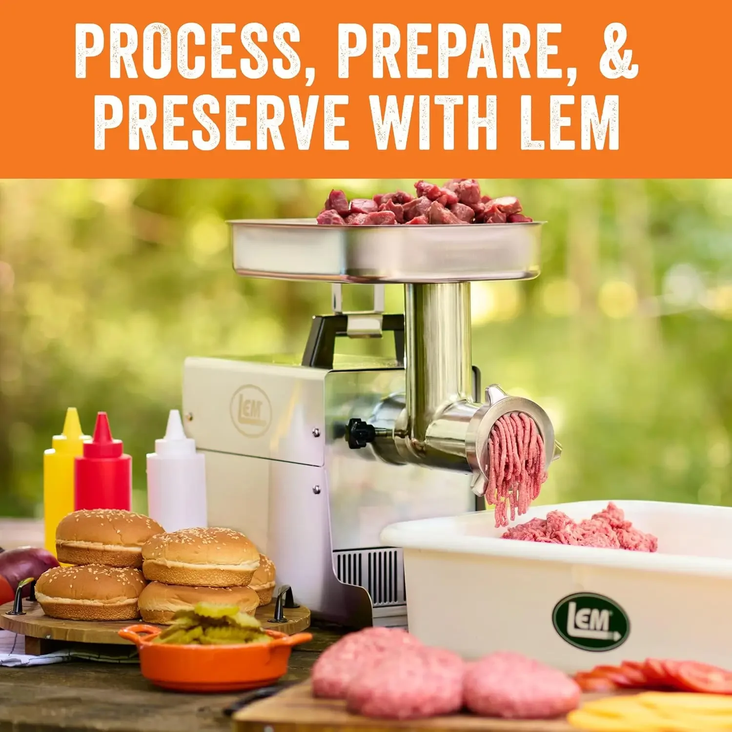 Products BigBite #12 Meat Grinder and Grinder Foot Switch Bundle, 0.75 HP Stainless Steel Electric Meat Grinder Machine 6