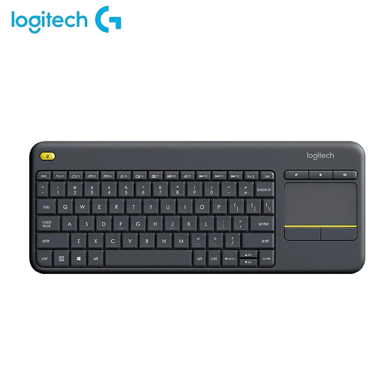 Teclado Sem Fio Logitech K400Plus com Painel Touch para Android, Smart TV, Computador, Laptop e Escritório