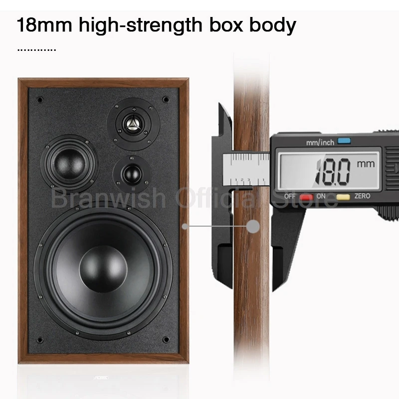 280W*2 8/10Inch High Power Bookshelf Speaker 4-Way 8Ohm Wooden Surround Speaker Hifi Fever Passive Sound Box for Home Theater TV