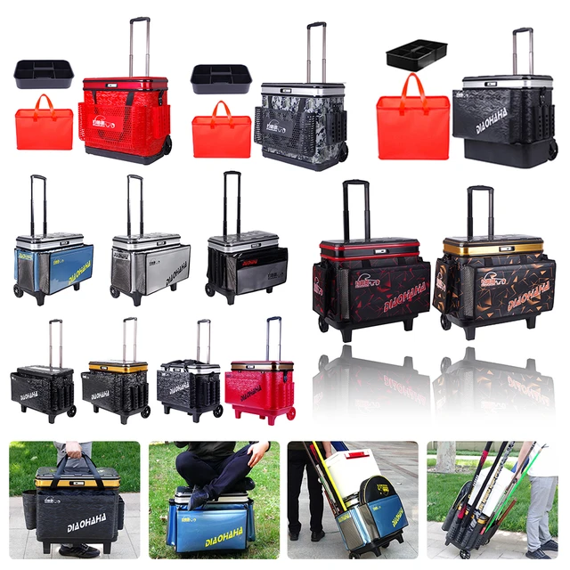 Fishing Ice Box Tackle Box Outdoor Trolley Case Flat Cover Adult Fishing  Seating Cooler Box Tool Boxes With Wheels 낚시아이스박스