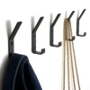 1/3/5Pcs Wall Robe Hook Multi-purpose Double Hook for Clothes Towel Coat Hanger Key Holder Kitchen Bathroom  Accessories Gancho 1