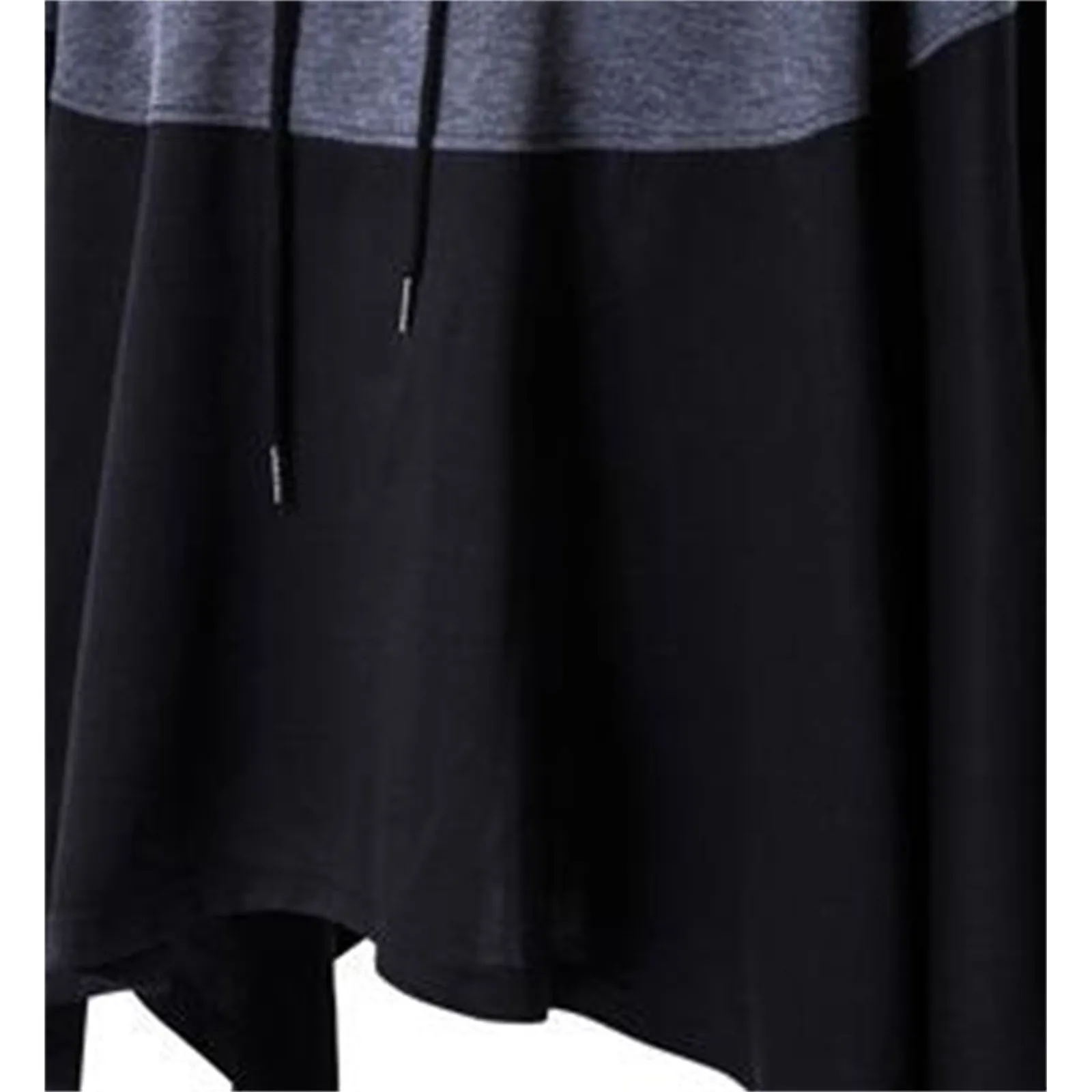 Mens Cloak Hoodie Spring Autumn Y2k Gothic Patchwork Color Hooded Drawstring Pullovers Harajuku Oversized Loose Sweatshirts Male