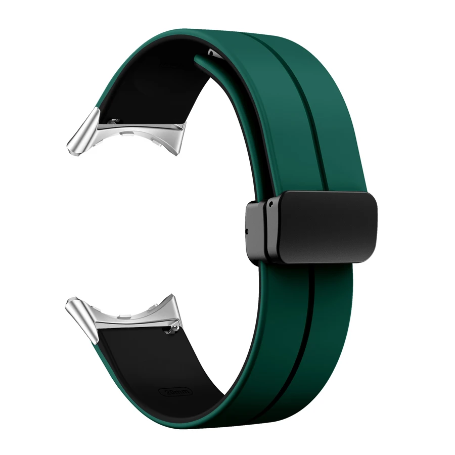 Silicone Magnetic Buckle Strap for Pixel Watch - Adjustable and Comfortable Replacement Wristband Bracelet