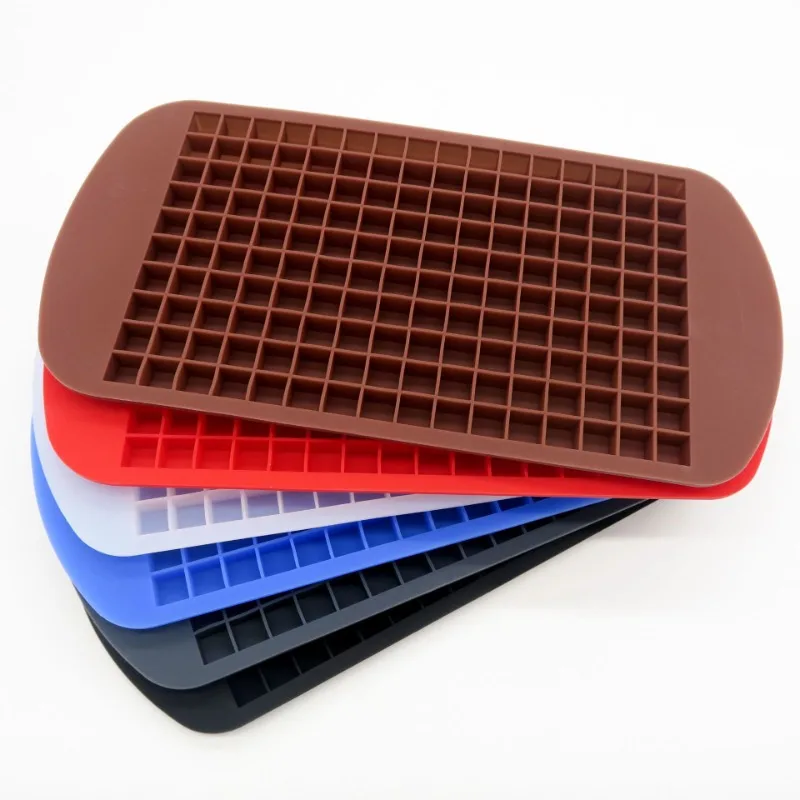 Silicone Ice Cube Maker 160 Ice Silicone Mold Compartments Mini Cubes Crushed Collapsible Cube Mold Kitchen Popsicle