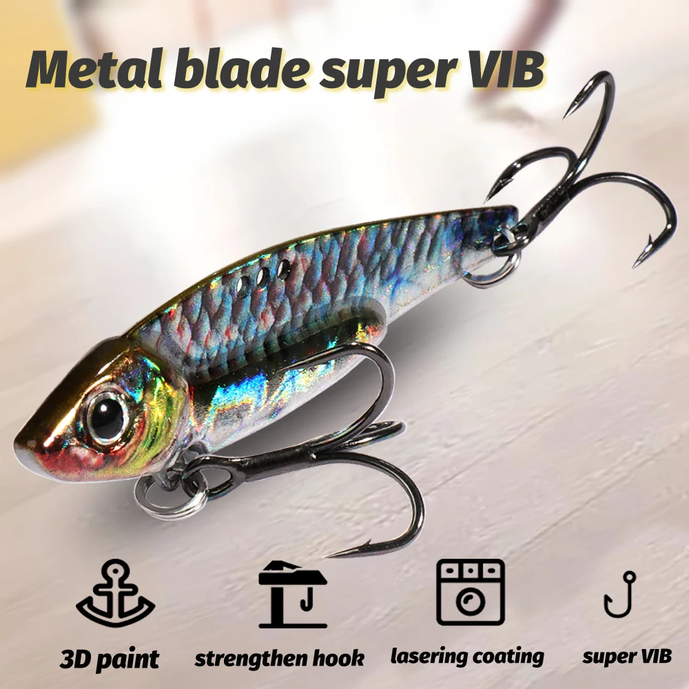 Spinner cuillère métal Jig appât 7g 10g 16g 20g VIB lame coulante