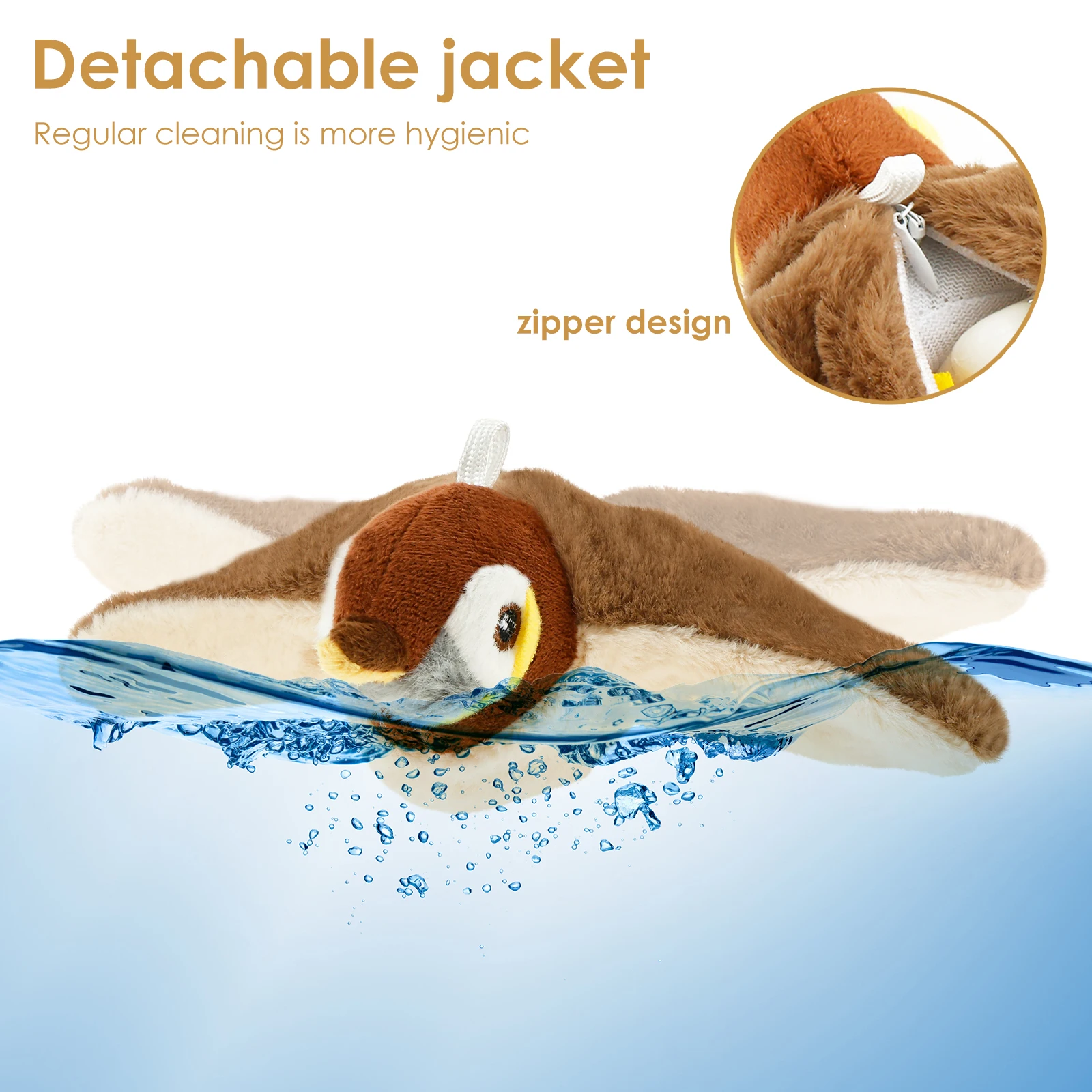 Plush Bird Cat Toy Rechargeable Electric Flapping Wings Bird Cat Toy Simulated Chirping Interactive Cat Toys Indoor Pet Supplies