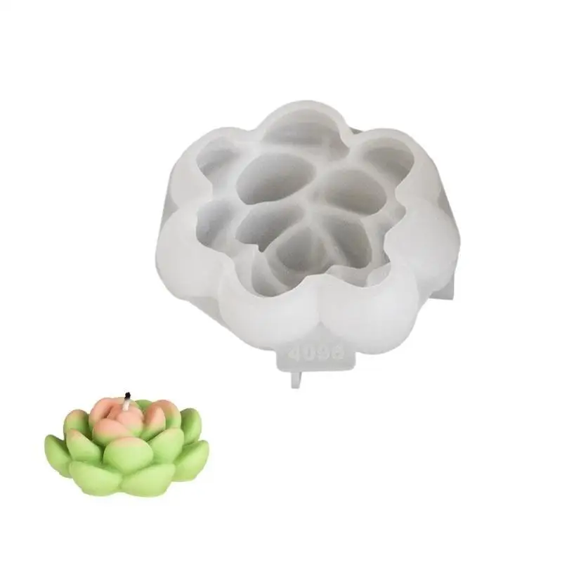 A52E Flexible Silikon-Kerzenform, 3D-Blumenform, Aromatherapie-Harzform – Detail 1