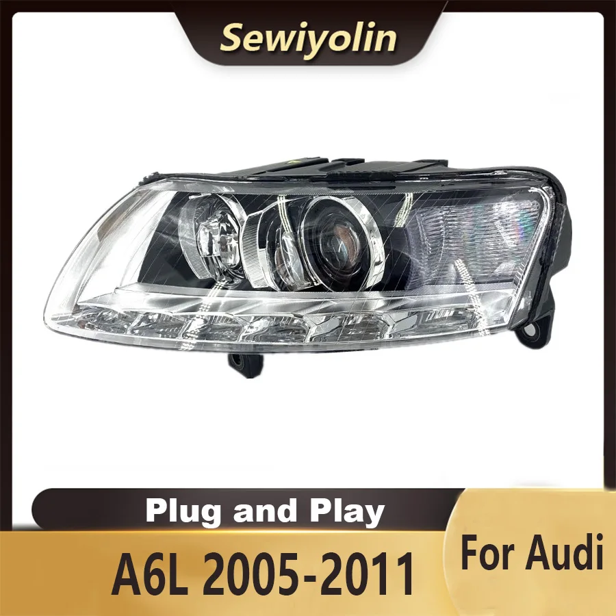 

For Audi A6L 2005-2011 Car Accessories Headlight Assembly LED Lights Lamp DRL Signal Plug And Play Daytime Running