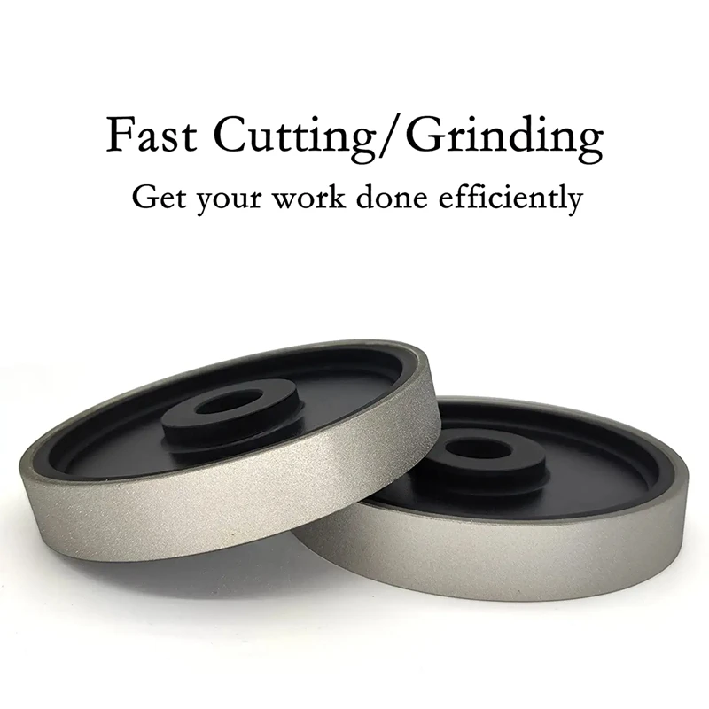 2PCS Diamond Lapidary Jewelry Grinding Wheel 6 Inch 600 1000 Grit, 1 Inch Arbor Hole, Diamond Grinding Wheel