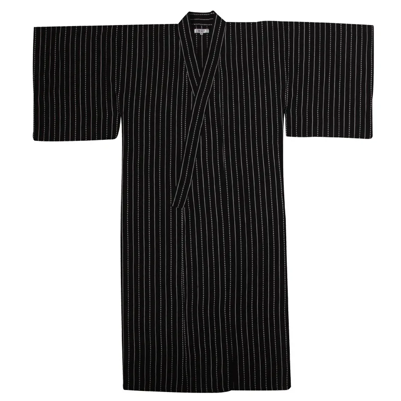 NEW Japanese Traditional Samurai Kimono For Men Yukata Bathing Robe Hekoobi Loose Style Sauna Homewear Belt Long Gown Clog
