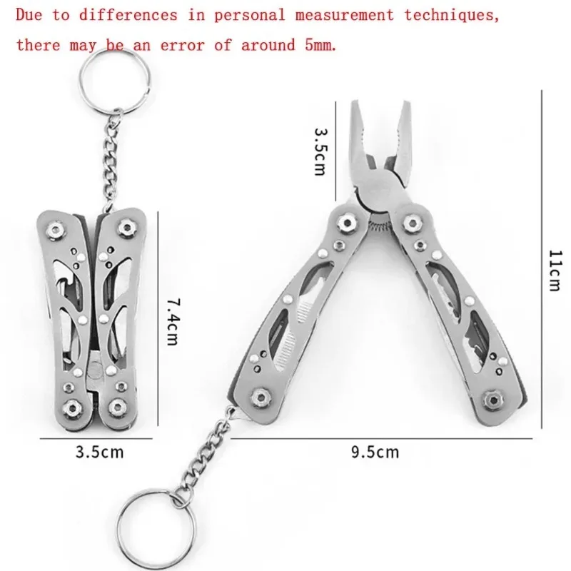 Folding Multi-Function Pocket Knife - Stainless Steel Survival Tool with Pliers & Screwdrivers for Outdoor (Pocket-Sized)