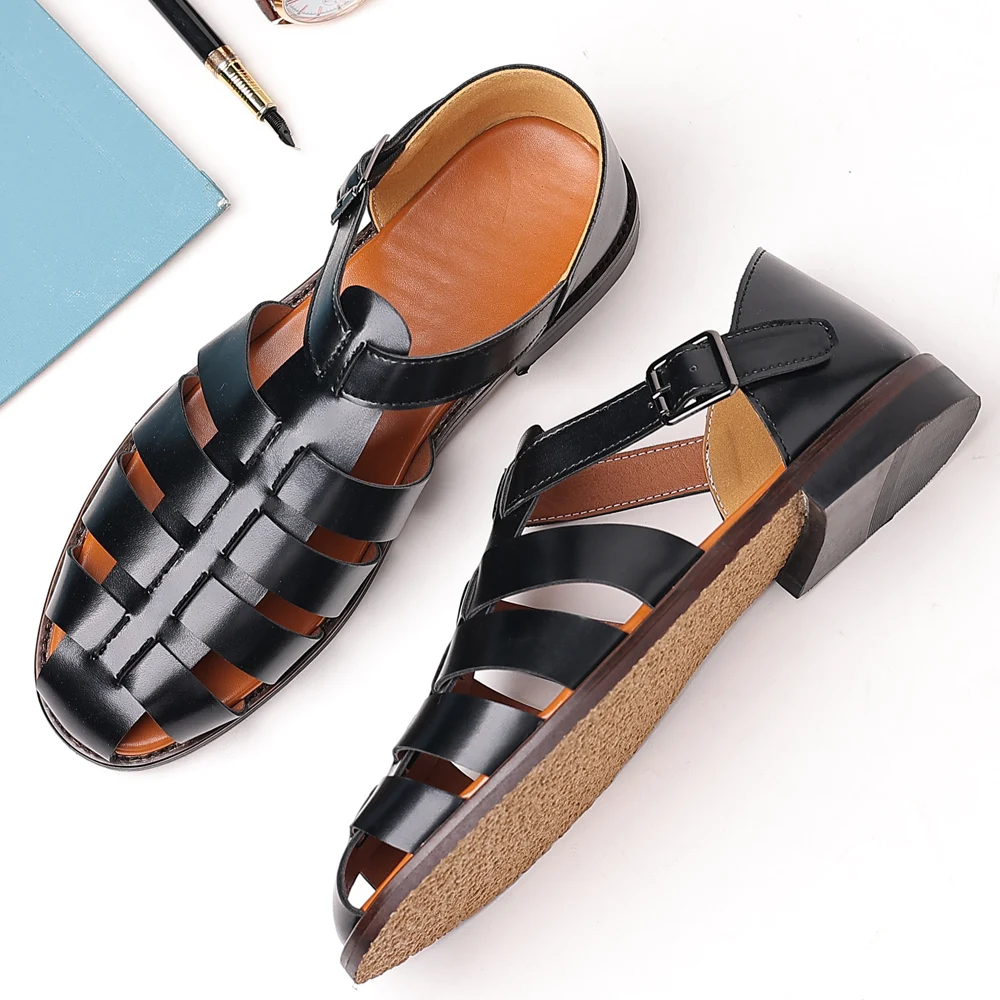 Genuine Leather Mens Dress Sandals