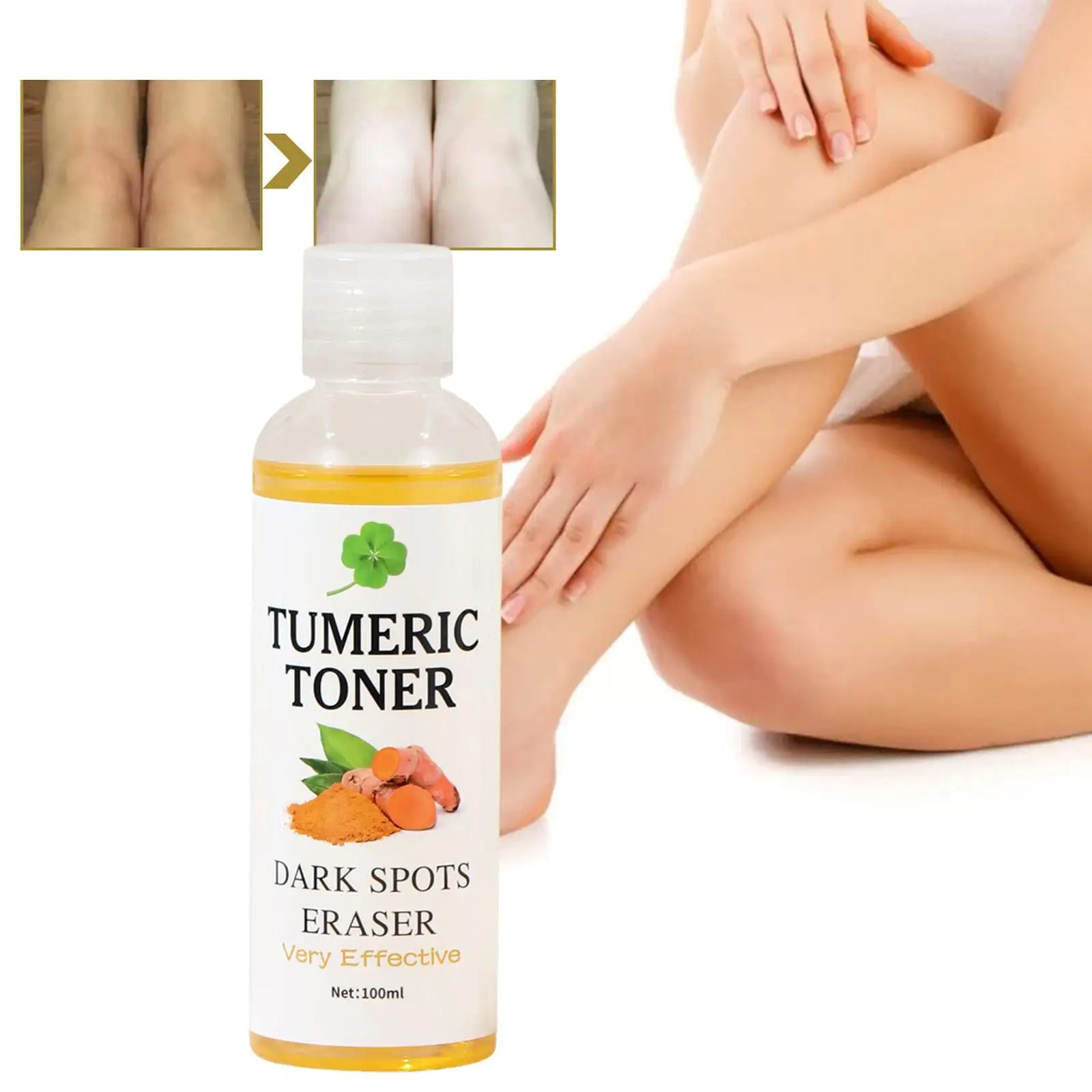 100ml Tumeric Dark Spots Toner Eraser Corrector Turmeric Blemishes Toner Fade Remover Dark Moisturizing Brightening Skin Care