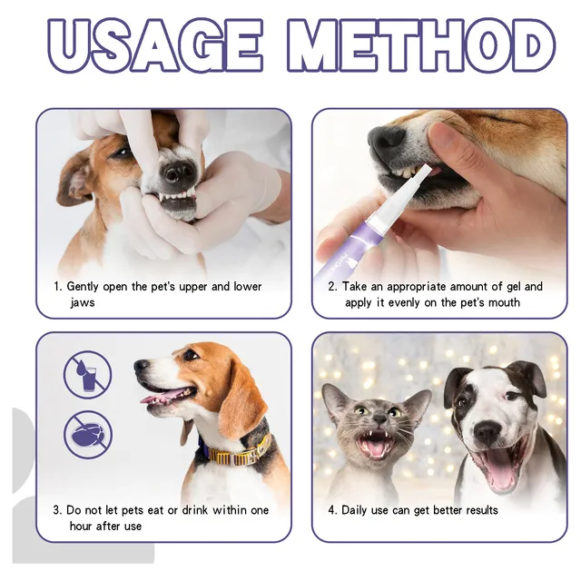 Pet Oral Gel Cleaning Dog Cat Teeth, Bad Breath, For Tartar 2