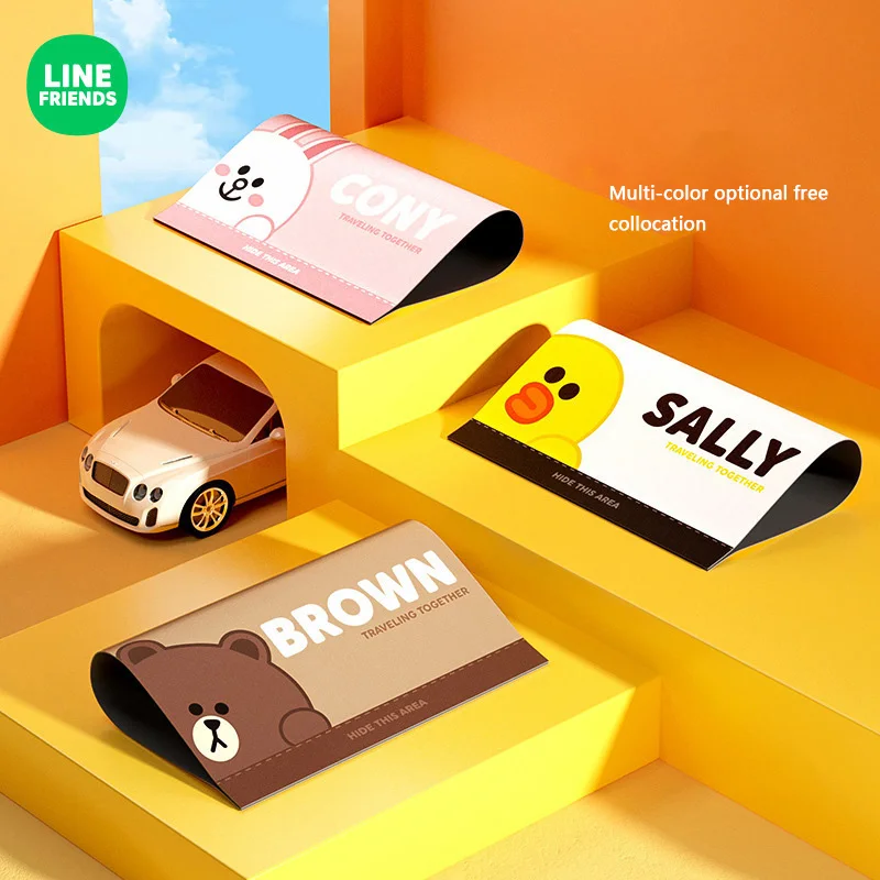 Line Friends Diy Brown Cony Sally Anime Car Stickers Kawaii Cartoon Water Proof Car Decalcomanie Creative Window Vehicle Decoration
