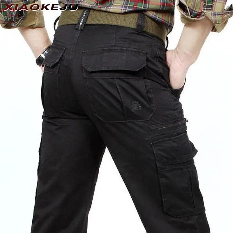 

Тактические джинсовые брюки дневного цвета, роскошная одежда цвета хаки в Корейском стиле, мужские стильные камуфляжные мешковатые широкие рабочие брюки для бега