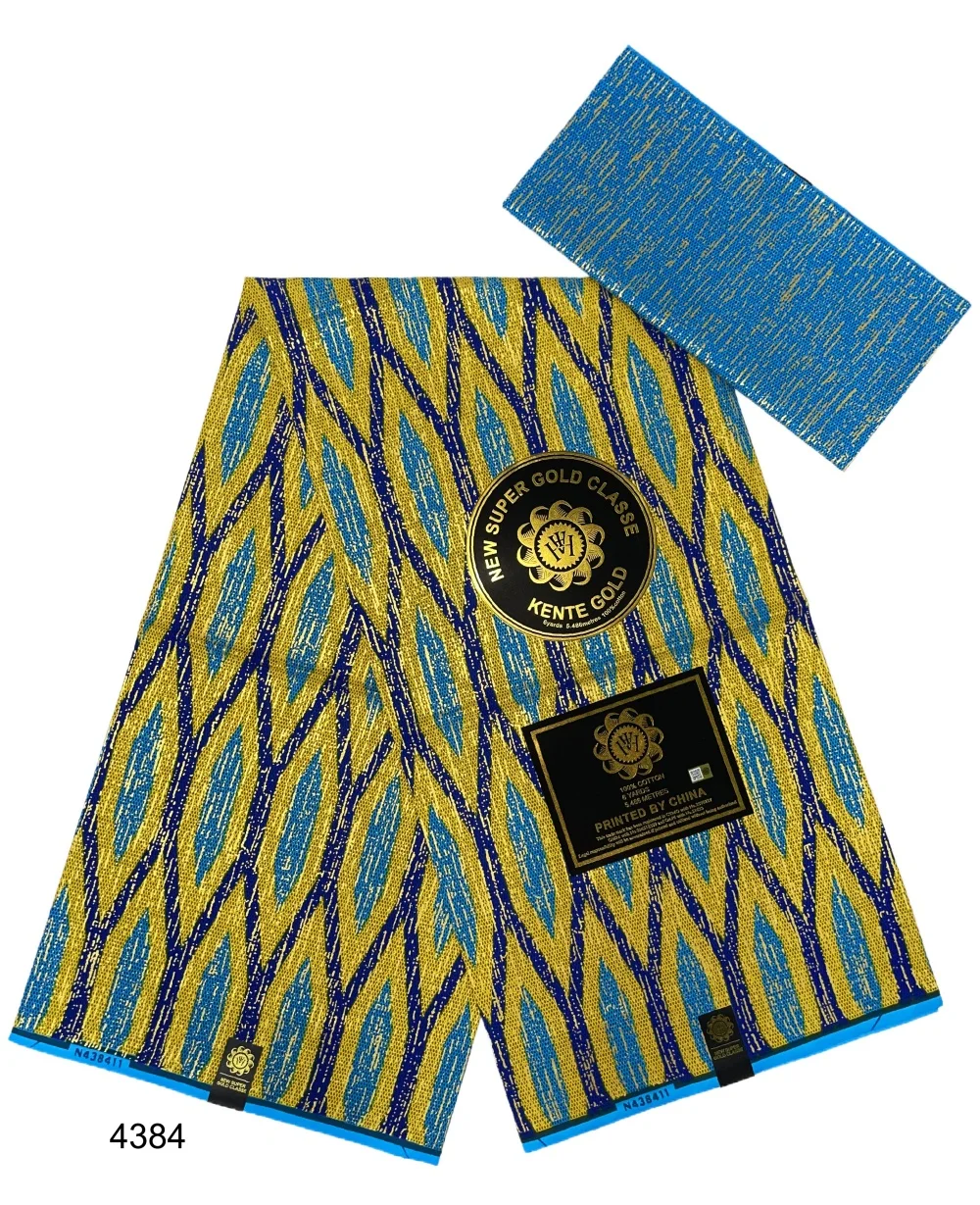 Kente African wax fabric cotton 4+2 african wax fabric clothing fabric