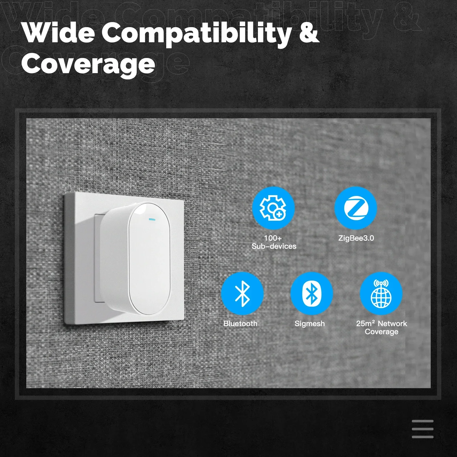 Tuya Smart Multi-mode ZigBee Bluetooth BLE Mesh Gateway EU Socket Hub Allow 100+