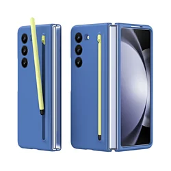 Ultra - Thin Protective Cover with Touch Pen Slot - Galaxy Z Fold 3 (Blue with Pen)