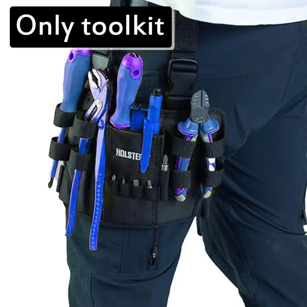 Work Belt Tool Bag Leg Tool Organizer Pouch Tactical Waist Bag Waist Tools Holder for Maintenance Worker Carpenter