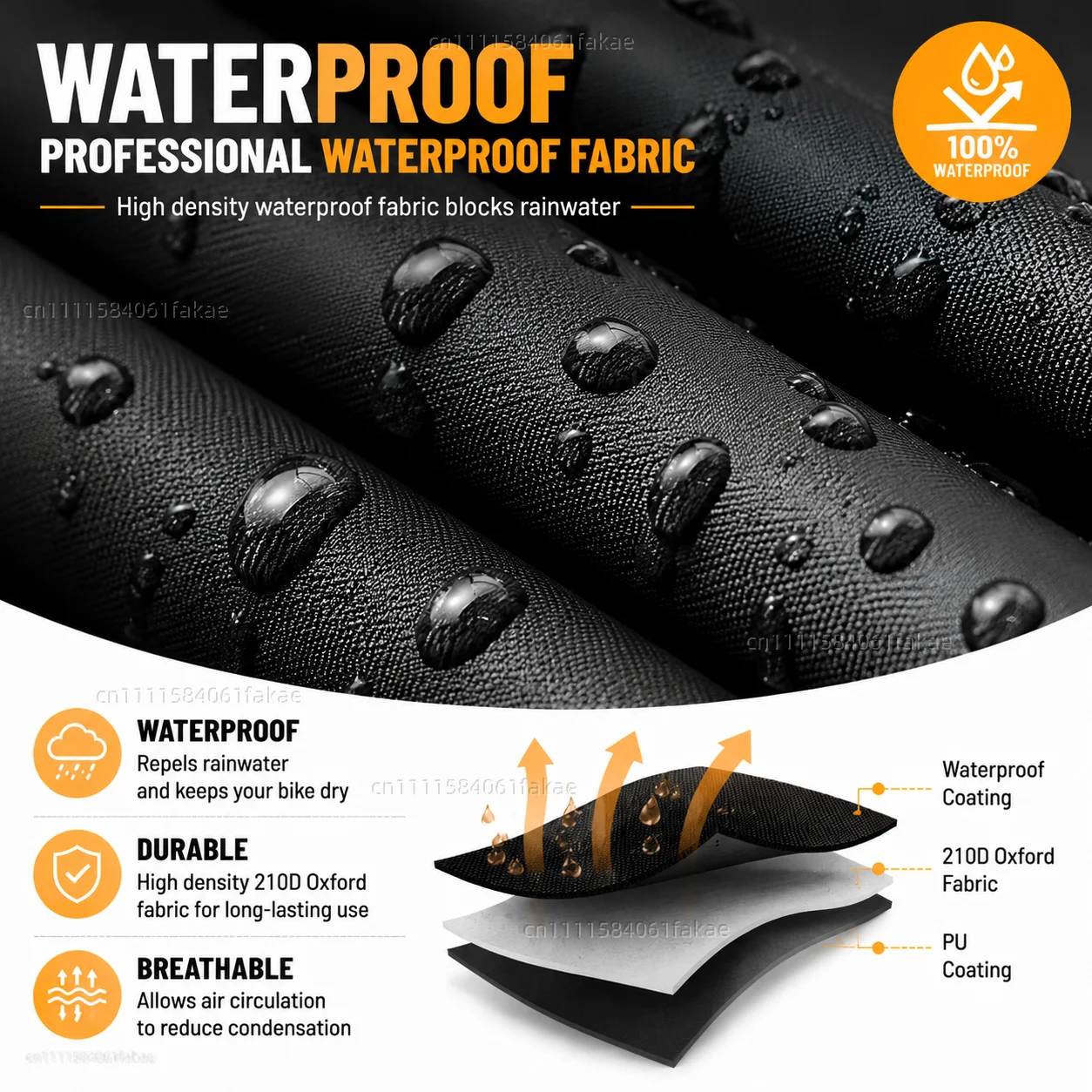 Waterproof All-Season Dustproof UV Protective Motorcycle and Scooter Rain Cover