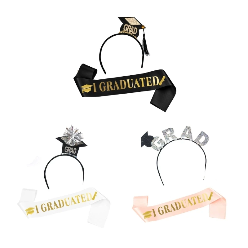 Graduation Shoulder Strap Bachelor Hairband Graduation Gift for Teens