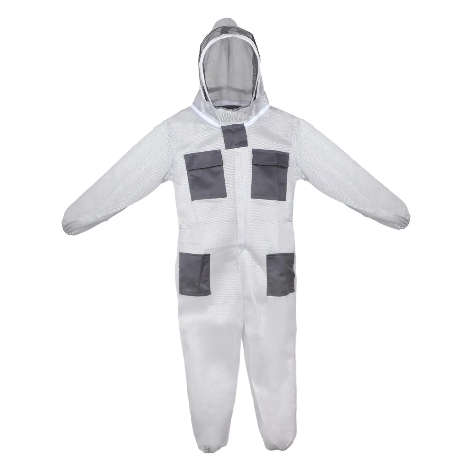 Bee Keeper Outfit Gray Clothing Long Sleeve with Fencing Beekeeper Suit