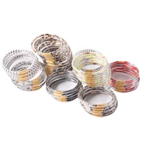 7pcs/set Cheetah Print Jewelry Silicone Rubber Wristband Round Bangle Stack Leopard Print Jelly Bangle Bracelet for Women 2