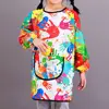 Children's Waterproof Drawing Clothes Kindergarten Long Sleeved Cover Dining Bib Waterproof Reverse Dressing Boys' Girls' Aprons 1