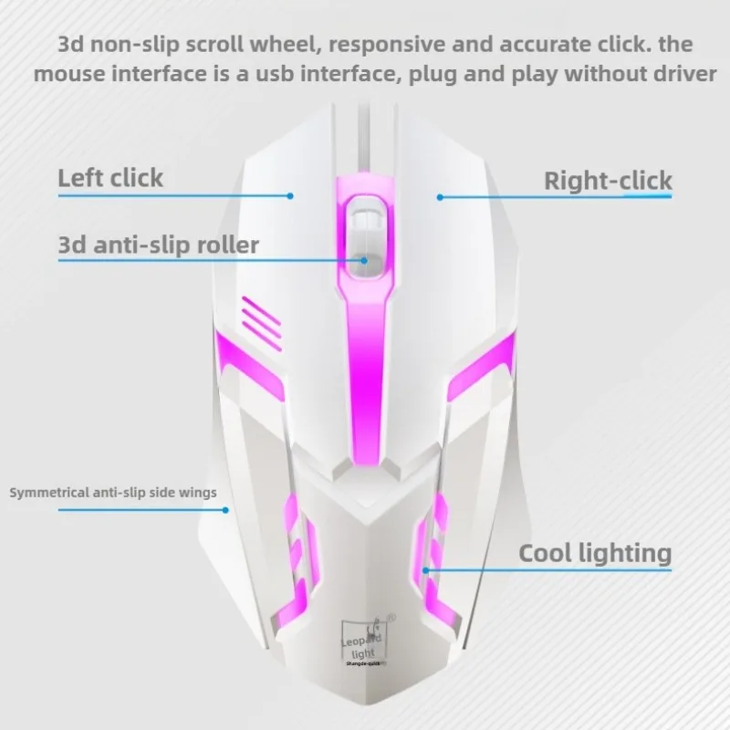 게이머 키보드 및 마우스 콤보 세트 RGB LED 104키 유선 게이밍 키보드 마우스 세트 노트북 데스크탑 PC 태블릿용