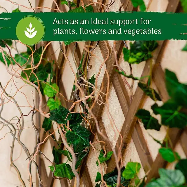 Kerti Rácsos Mászó Növények Kibővíthető Fa Kültéri Dekoratív Függőleges Állvány - Image 2