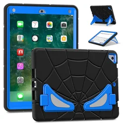 Durable Kids Tablet Case - Rugged Silicone & PC Protection - iPad Air 2 Pro 9.7 (Black and blue)