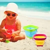 One folding bucket, beach water play and snowman-making toy, multi-functional sand digging bucket and snow container, essential