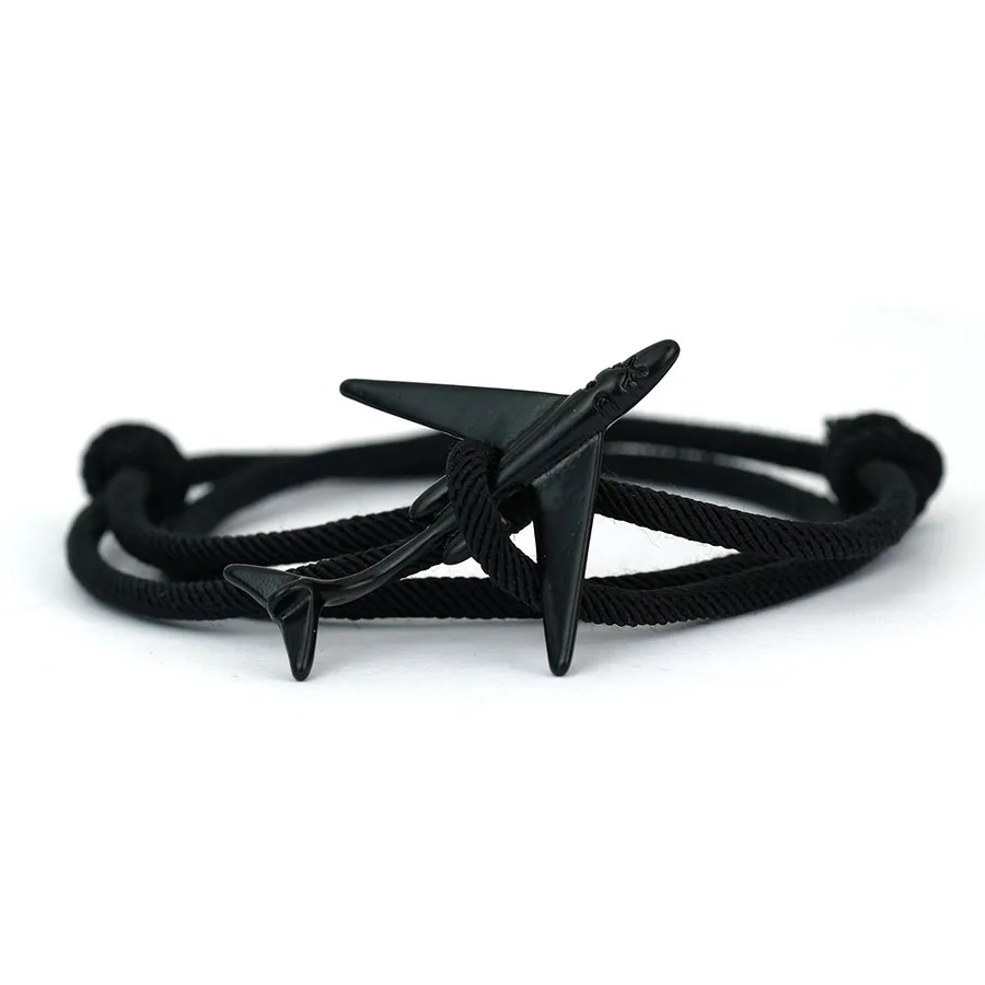 Noter Neue 5 Farben Doppelschicht Flugzeug Armband Männer Schiebe Einstellbar Grade A 3mm Dünne String Armband Pulseria hombre Zubehör – Detail 11