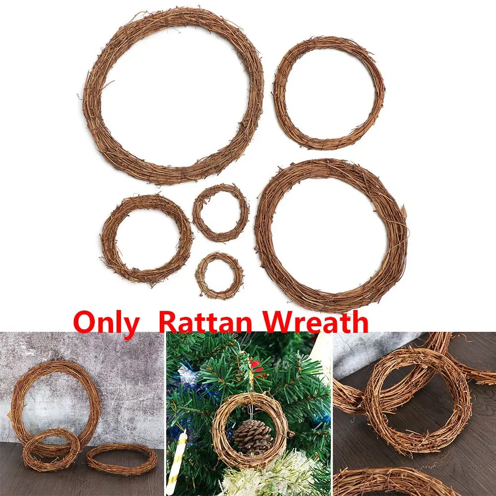 

Craft Wedding Wreaths Window Door Hanging Xmas Party Decorations Wreath Wicker Round/Heart Shape Sepak Takraw Rattan Garland