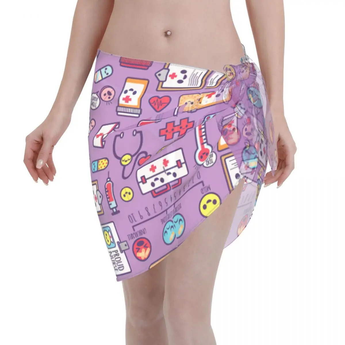 

Sexy Women Chiffon Swimwear Pareo Medical Supplies Beach Cover Up Wrap Sarong Skirt Cute Beachwear Swimsuit Bikinis Cover Ups