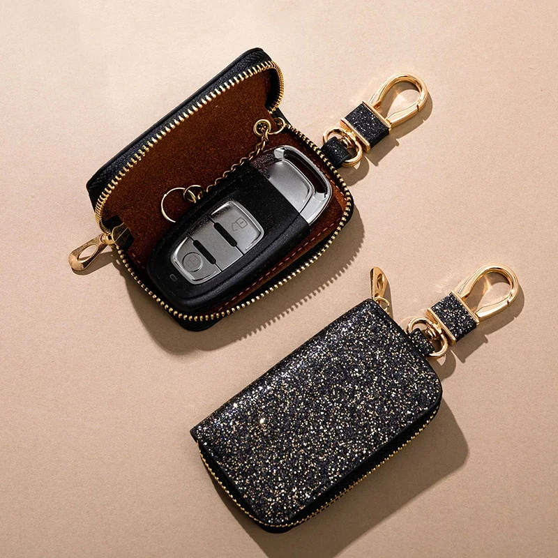 PU Key Pouch Zipper Key Holder Organizer Car Bag Wallet Keychain Fashion SimpleCase Bag Men Women Car Key Protect Cover 열쇠 꾸