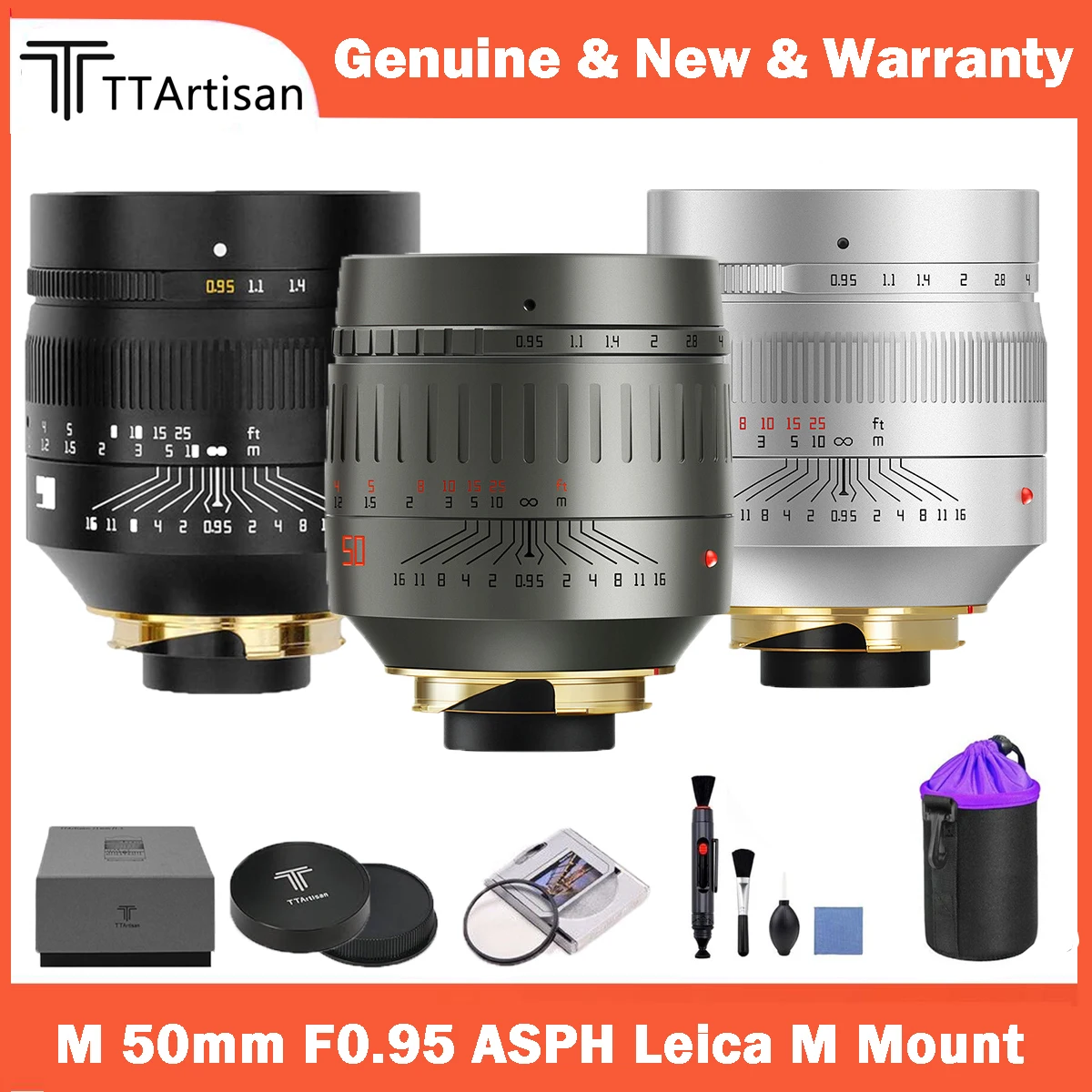 Ttartisan 50Mm F0.95 Full Frame Obiettivo Principale Ad Ampia Apertura Per Fotocamere Leica M Mount Leica M-M M240 M3 M6 M7 M8 M9 M9P M10