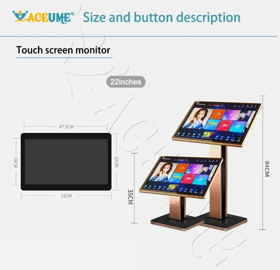 TSRINK520 8TB 148K 22" MIC Family KTV Singer Audio Set Full Karaoke Machine Home All-in-one Machine WIFI