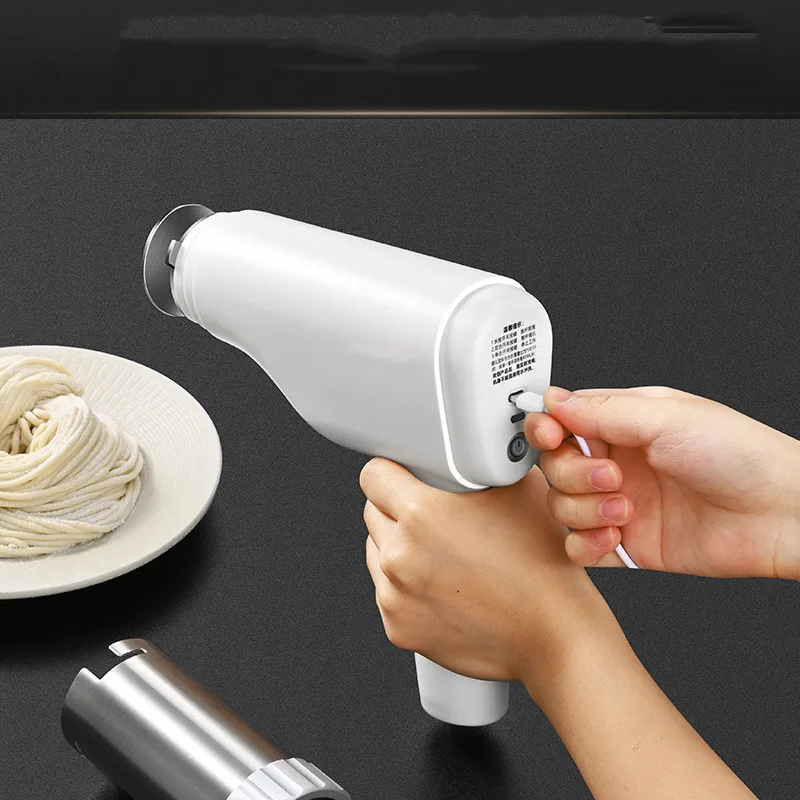 Home Noodle Machine Wireless Handheld Electric Noodle Gun Machine Portable Automatic Dough Pressing 3/5 Molds
