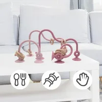 New Kids Wood Ring Soft Silicone Teether Toy Infant Teething Chewing Toy Baby Accessories Newborn Photography Baby Toys 6