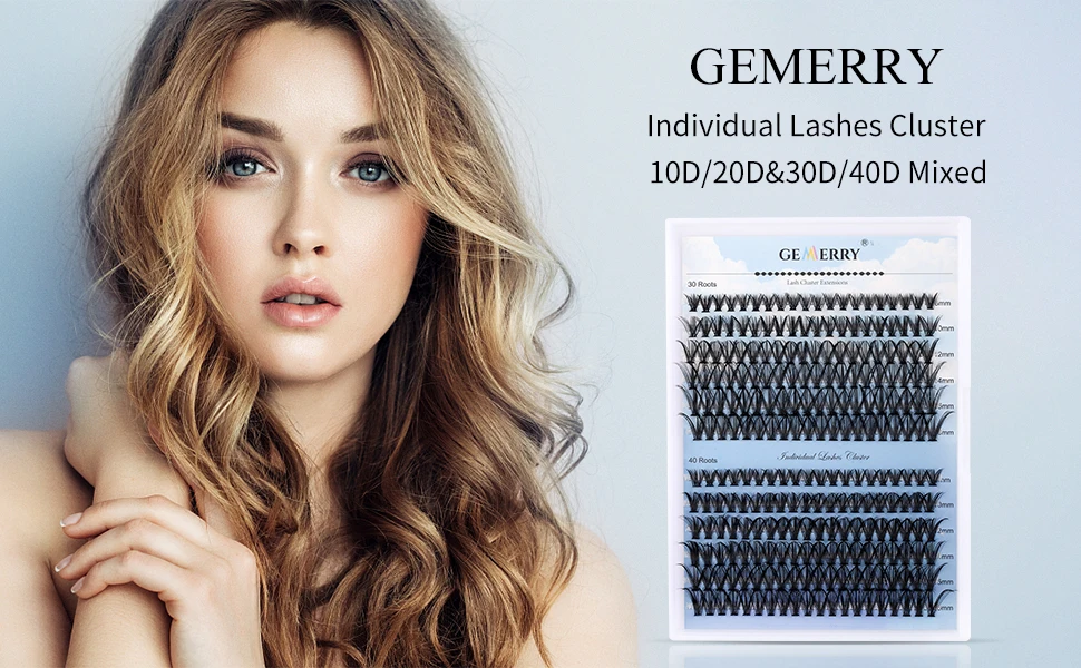 Description Picture 3 of itemFalse eyelashes  30P 40P DIY Clusters  Makeup Gemerry   lashes   Russia High Quality Eye Lashes Soft Natural Lashes