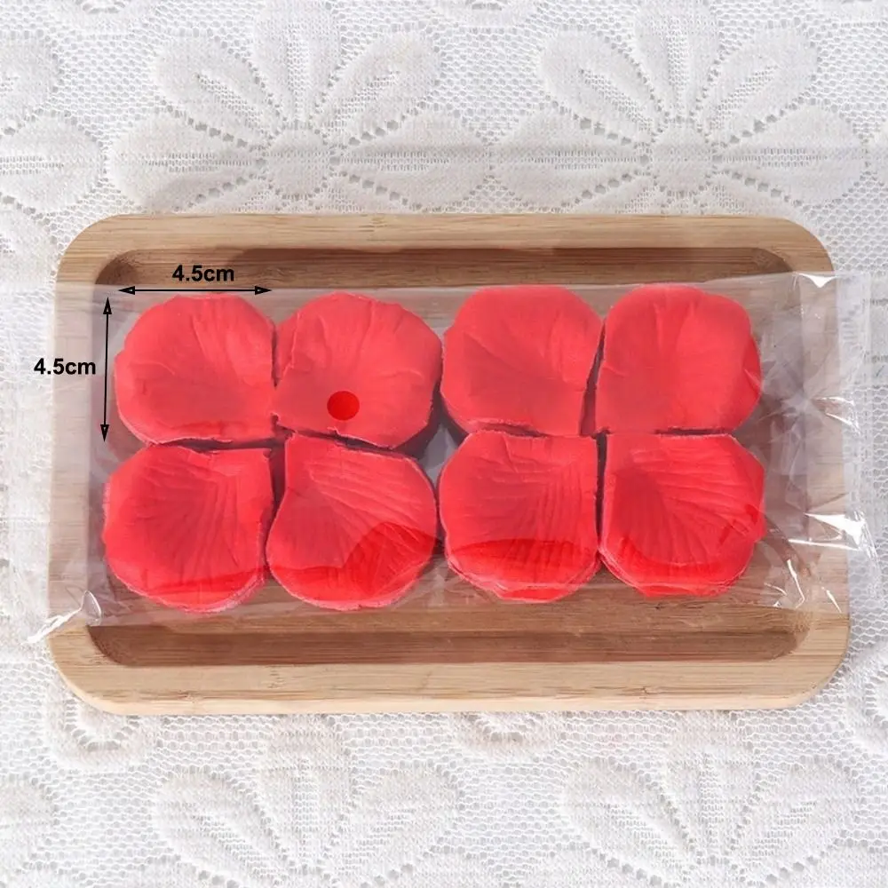 1000pcs 다채로운 인공 장미 꽃잎 패브릭 레드 실크 가짜 꽃 꽃잎 로맨틱 여러 가지 빛깔의 가짜 장미 꽃잎 발렌타인 데이