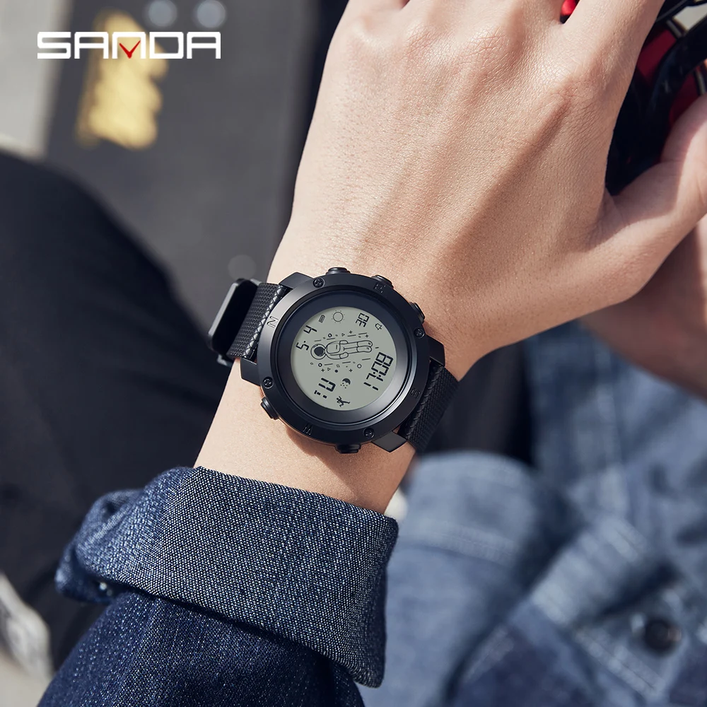 SANDA 2023 Fashion Digital Men's Watches Luxury Men's And Women's Student Watch Electronic Male Clock Reloj Hombre 2128