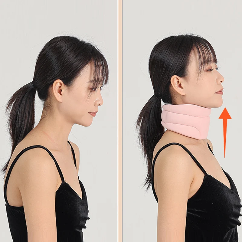 Neck Support Cervical Brace Cervicorrect Adjustable Foam Cervical Collar for Relieve Cervical Pain Airplane Travel Nap Health 4