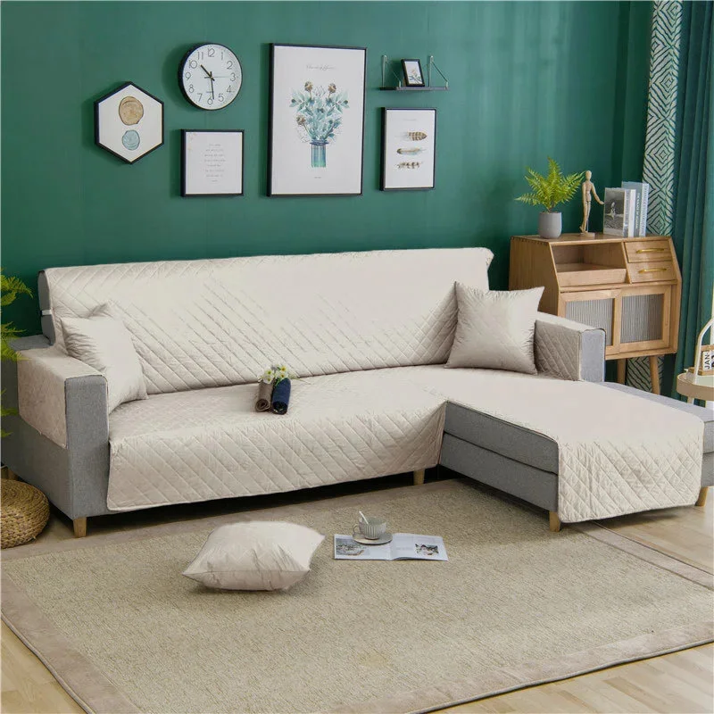 L-Shape Sofa Covers Mat For Living Room Corner Couch Cover Sofa Towel Wear Resistant Slipcovers Pet Furniture Protector Mat