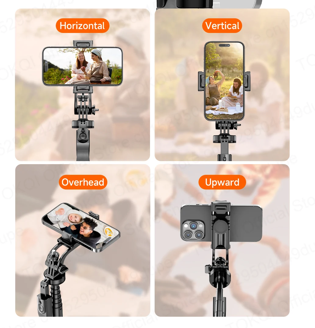 Tokqi L16-tt Selfie Stick Tripod With 360 Degree Rotation And Fill Light_voghion.com