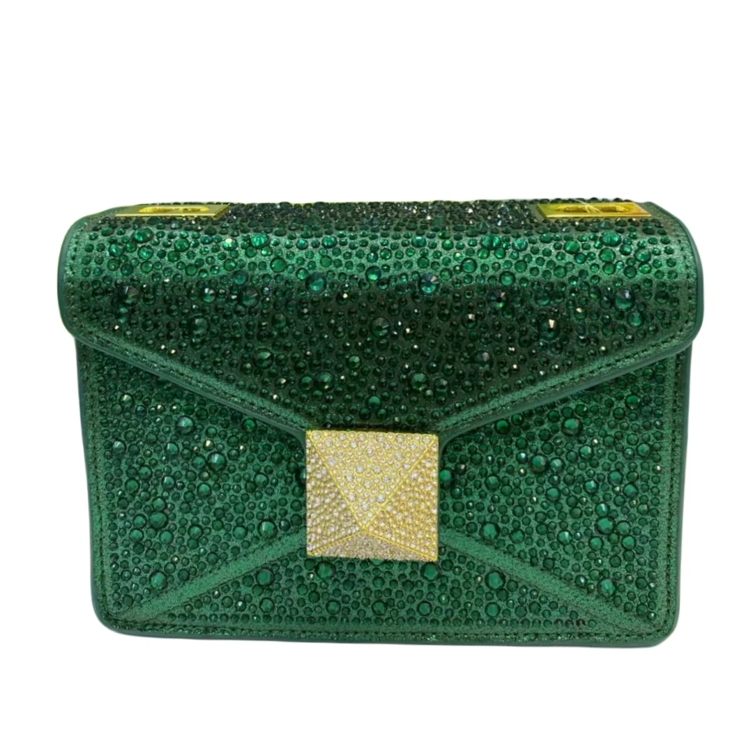 

Новая синяя Яркая сумка со стразами, роскошная сумка на цепочке, модная дизайнерская женская сумка на плечо, сумка через плечо, Женский кошелек большой вместимости