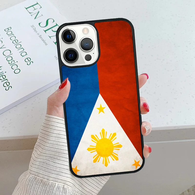 Philippines Flag Black Plastic Phone Case